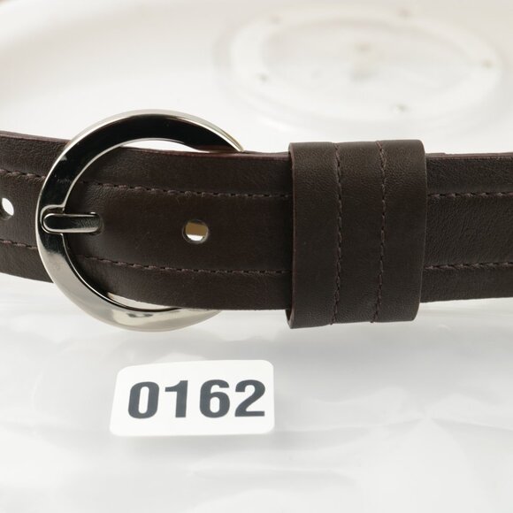 Via Spiga Womens Belt Size Medium M Brown Leather Ring Buckle Elegant Dress - Picture 11 of 12